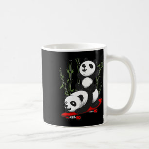 Skateboarding Panda Bear Wild Funny Panda Skateboa Coffee Mug