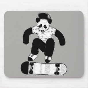 Skateboarding Panda Mouse Mat