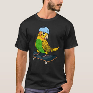 Skateboarding Parrot I Yellow Budgie Budgerigar T-Shirt