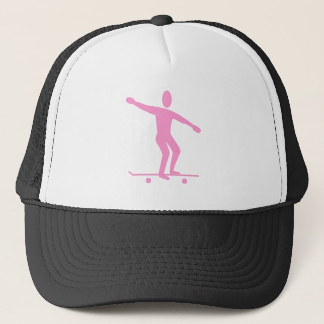 Skateboarding - Pink Trucker Hat (Front)