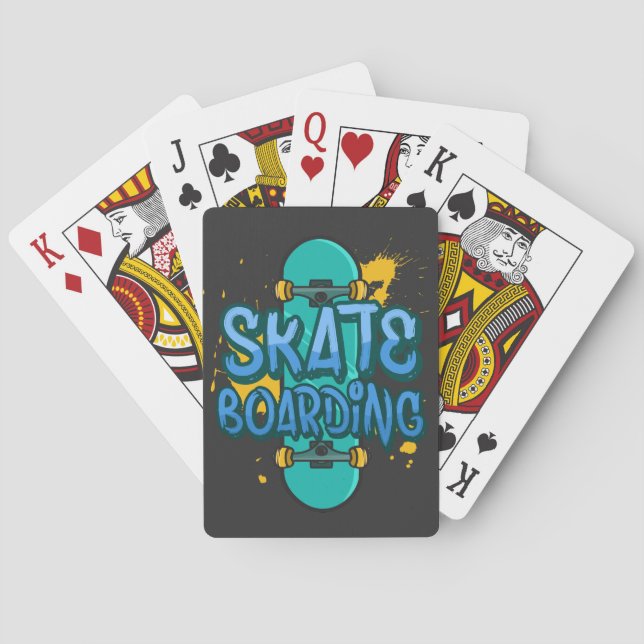 Skateboarding Playing Cards (Back)