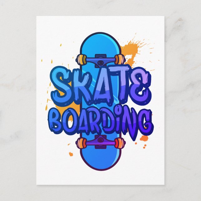 Skateboarding Postcard (Front)