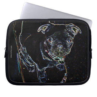 Skateboarding Pug Laptop Case