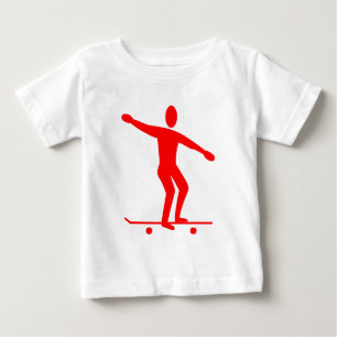 Skateboarding - Red Baby T-Shirt