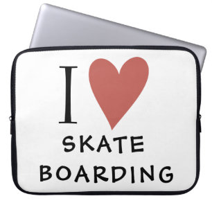 Skateboarding Red Heart  Laptop Sleeve