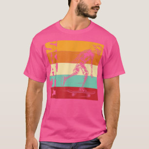 SKATEBOARDING RETRO SKATER FUNNY SKELETON T-Shirt