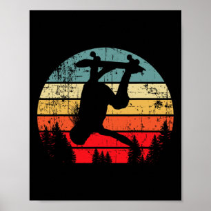 Skateboarding Retro Vintage Skateboard Flip Tricks Poster