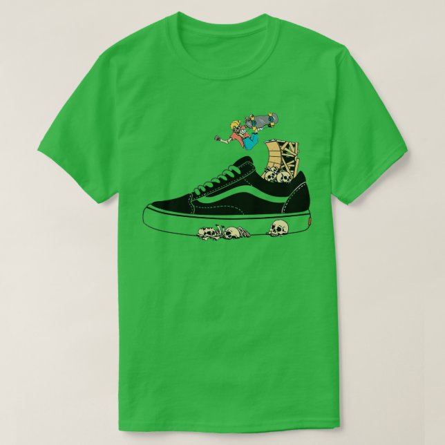 Skateboarding Shoe T-Shirt (Design Front)
