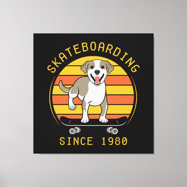 Skateboarding Since 1980 Canvas Print (Front)