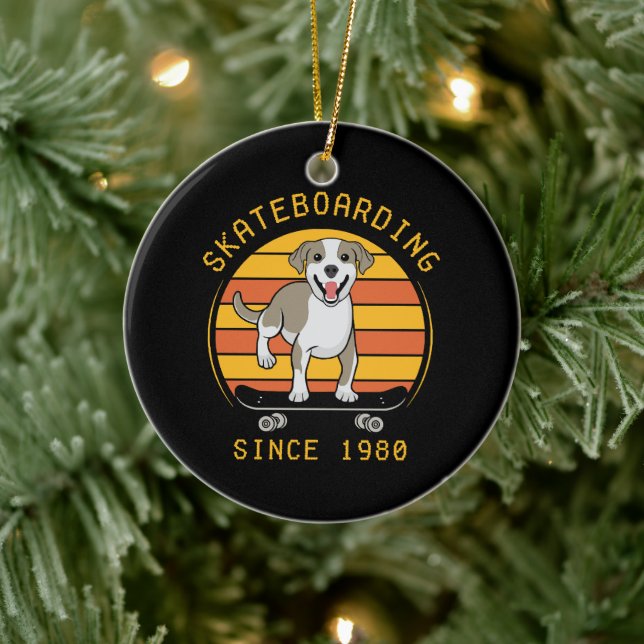 Skateboarding Since 1980 Ceramic Tree Decoration (Tree)