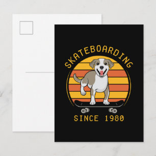 Skateboarding Since 1980 Invitation Postcard