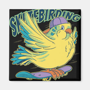 Skateboarding Skate Bird Novelty Family Apparel An Magnet