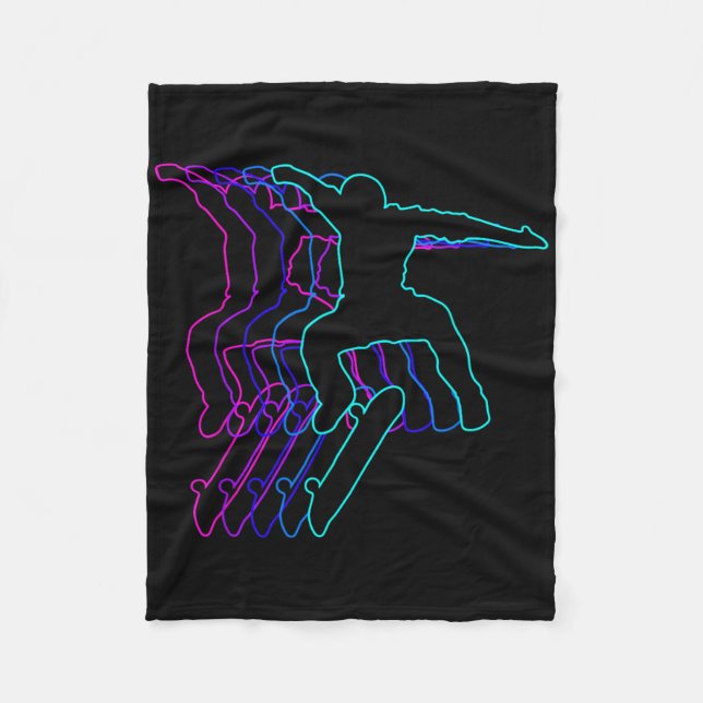 Skateboarding Skateboarder Gift Clothes For Boys Y Fleece Blanket (Front)