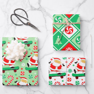 Skateboarding Skateboarder Holiday Gift Wrapping Paper Sheet