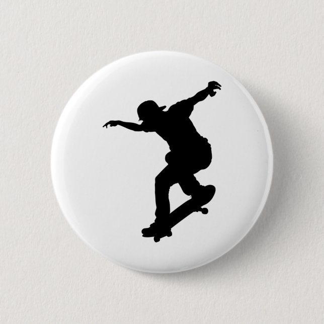 Skateboarding, skateboarders 6 cm round badge (Front)