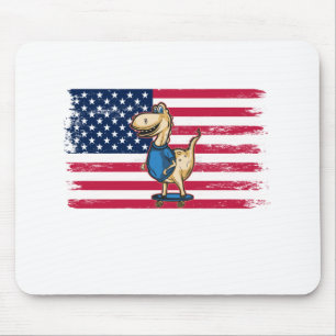 Skateboarding Skater Skate Board American Flag Mouse Mat