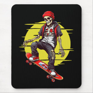Skateboarding Skeleton Mouse Mat