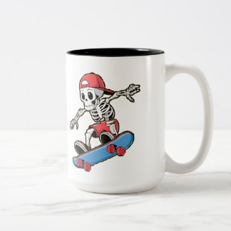 Skateboarding Skeleton Mug