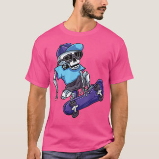 Skateboarding Skeleton Riding Skateboard T-Shirt