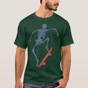Skateboarding Skeleton Skateboard Lover Funny Skat T-Shirt