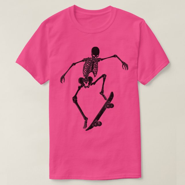 Skateboarding Skeleton Skateboard Lovers Funny Ska T-Shirt (Design Front)