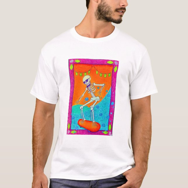 Skateboarding Skeleton T-Shirt (Front)