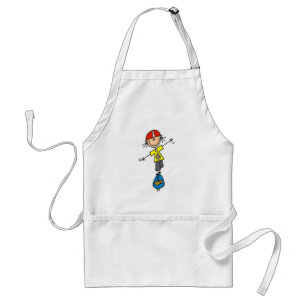 Skateboarding Stick Figure Standard Apron