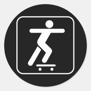Skateboarding Symbol Sticker