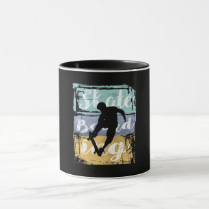 Skateboarding Tee - Vintage Retro Skateboarder Mug