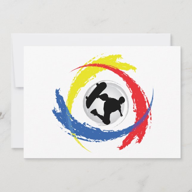 Skateboarding Tricolor Emblem (Front)