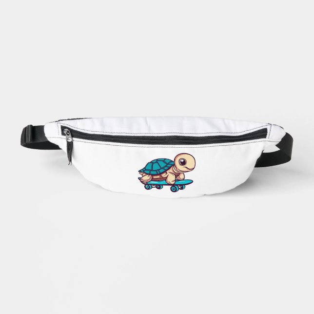 Skateboarding Turtle Bum Bags (Front)