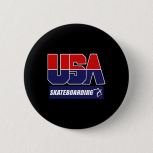 Skateboarding Usa 6 Cm Round Badge