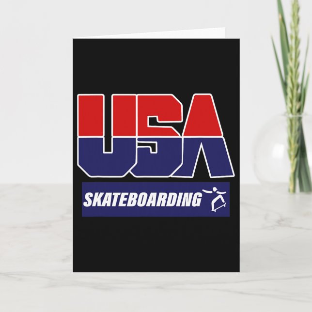 Skateboarding Usa  Card (Front)
