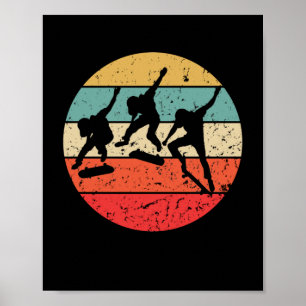 Skateboarding - Vintage Retro Skateboarder Poster