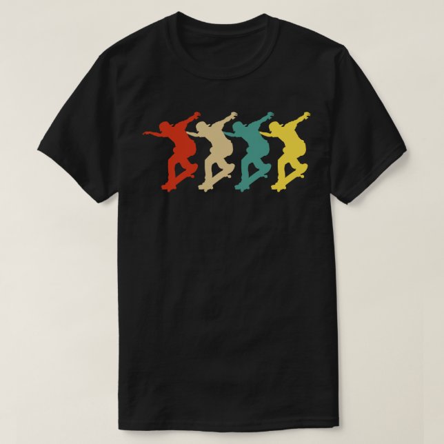Skateboarding Vintage Retro Skateboarder T-Shirt (Design Front)