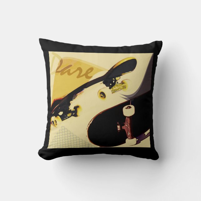 skateboarding - vintage style cushion (Front)