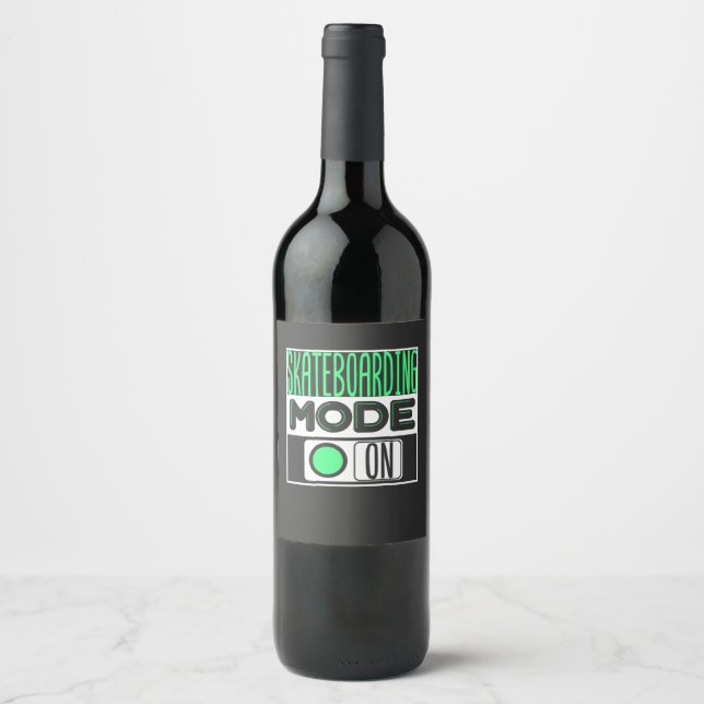 Skateboarding Wine Label (Front)
