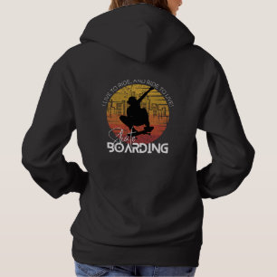 Skateboarding with Life Quotes Hoodie