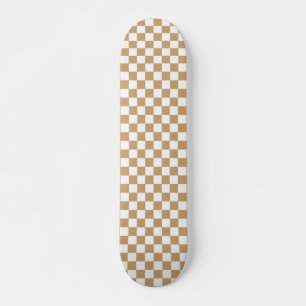 Skateboards Chequered Pattern-black and white 