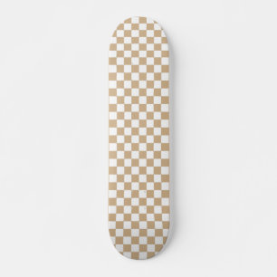 Skateboards Chequered Pattern-black and white 