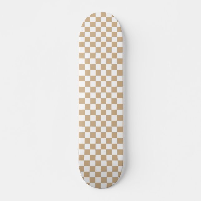 Skateboards Chequered Pattern-black and white  (Front)