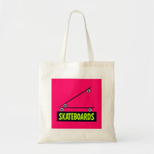 Skateboards Minimal 3D Lettering Tote Bag