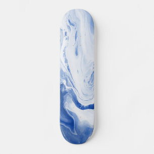 Skateboards vague bleu aquarelle