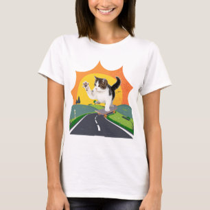 Skatebroading Cat T-Shirt