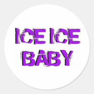 SkateChick Ice Ice Baby Classic Round Sticker