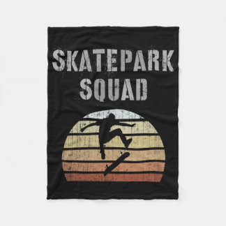 Skatepark Squad Skateboarding Bmx Scootering Inlin Fleece Blanket