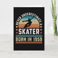 Skater born 1959 70th Birthday Skateboarding Gift
