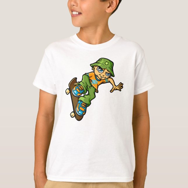 Skater boy and sunhat T-Shirt (Front)