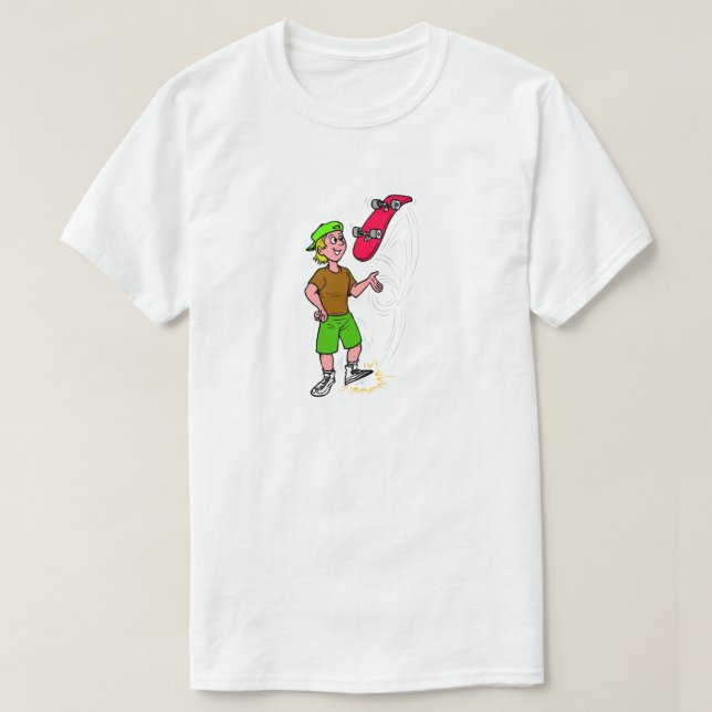 Skater Boy Skateboard Skateboarding Kid T-Shirt (Design Front)