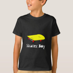 Skater boy slogan with cool yellow skateboard T-Shirt